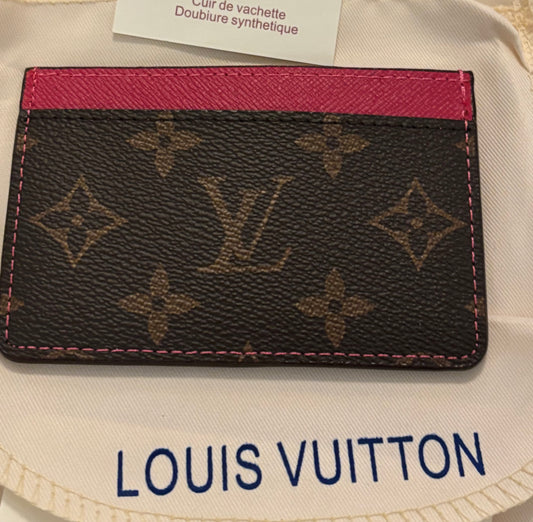 LV Mono/bright pink Cardholder