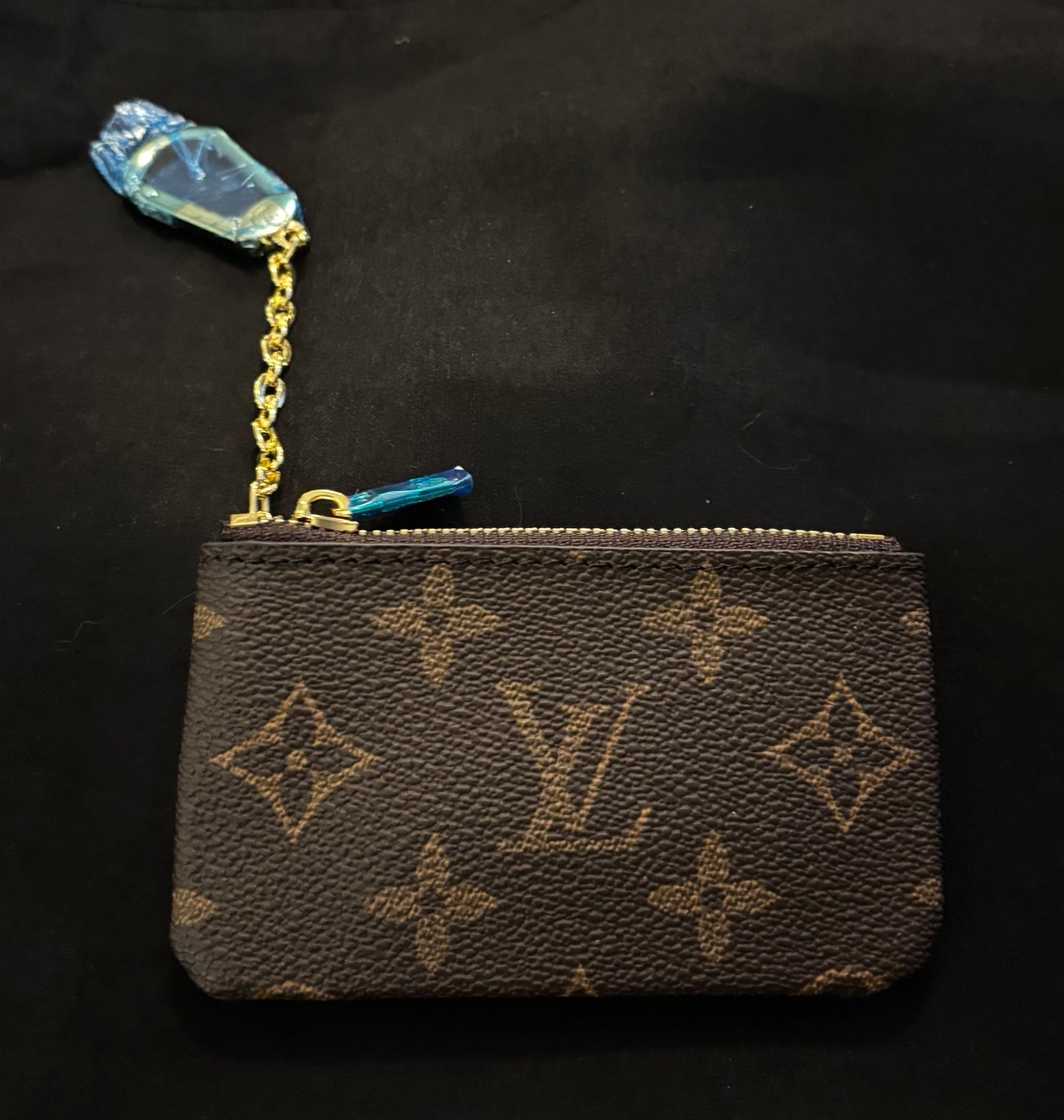 LV Mono Zippered Key pouch