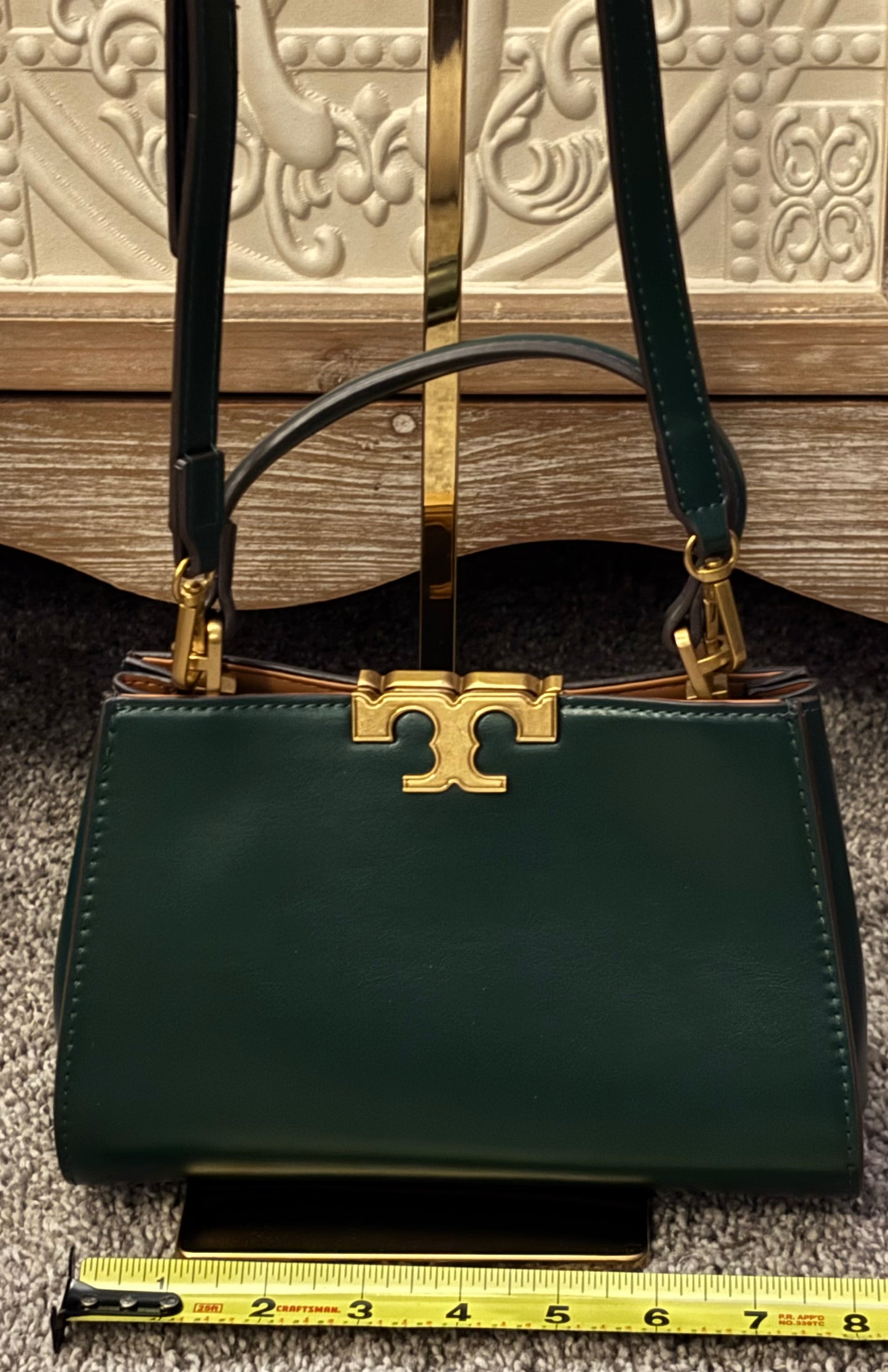 Tory Burch Hunter Green Handle/Shoulder bag 2504
