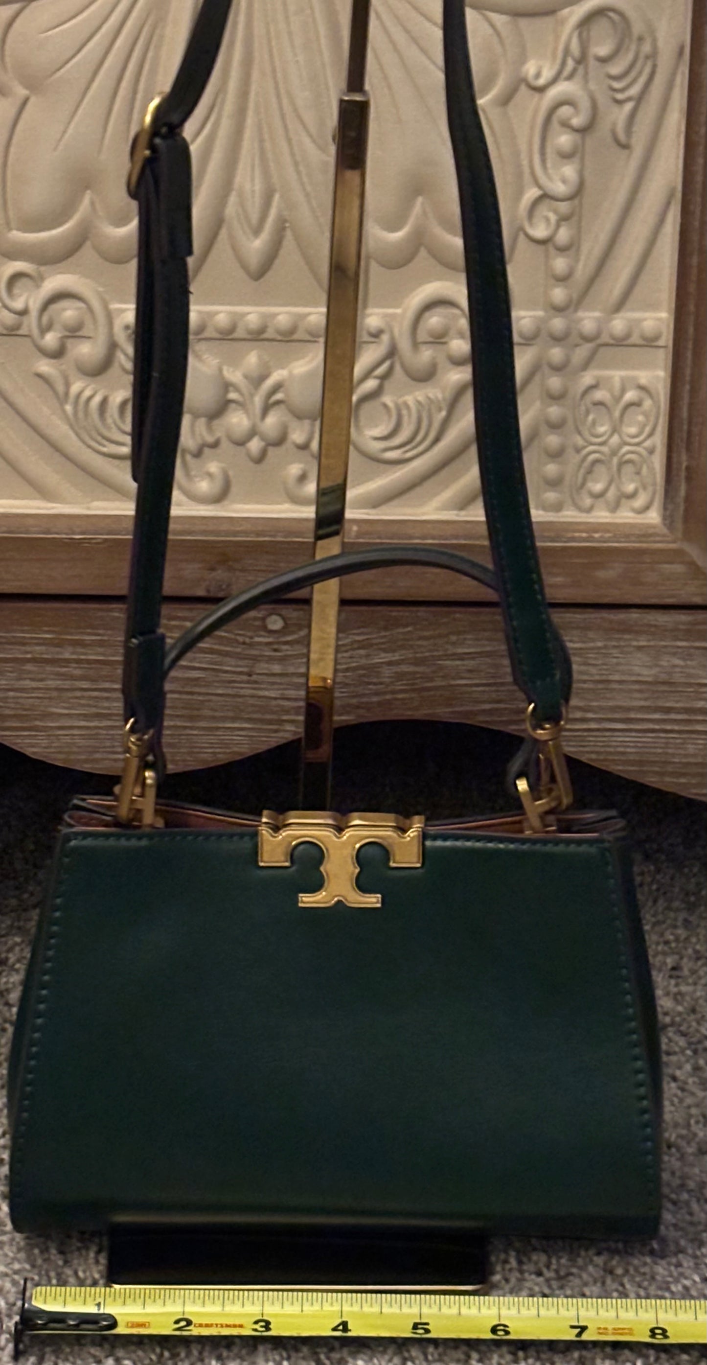 Tory Burch Hunter Green Handle/Shoulder bag 2504