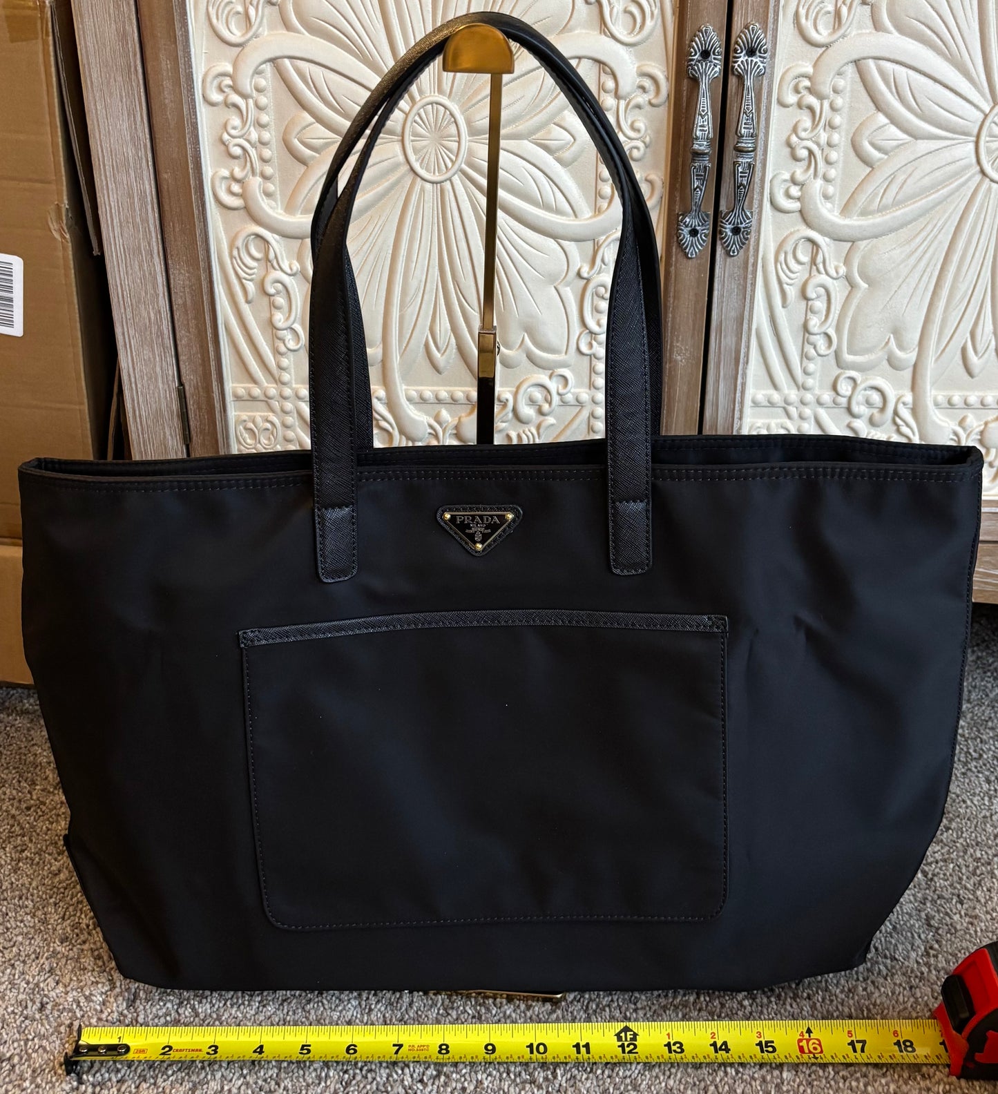 Prada Black Nylon Tote Bag 2501