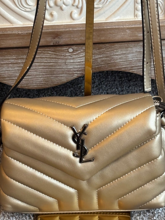 YSL Gold Crossbody Silver Hardware 2307
