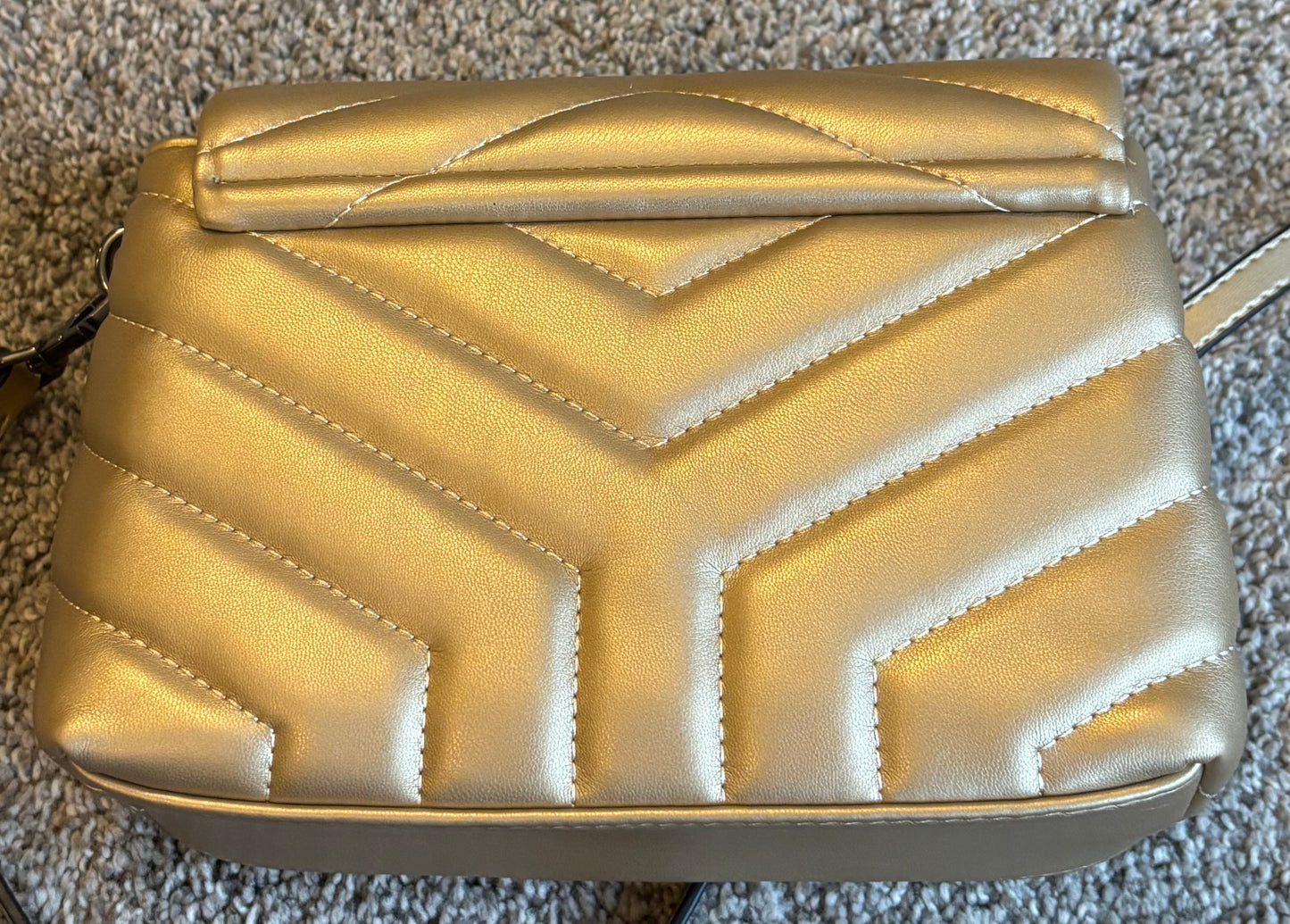 YSL Gold Crossbody Silver Hardware 2307