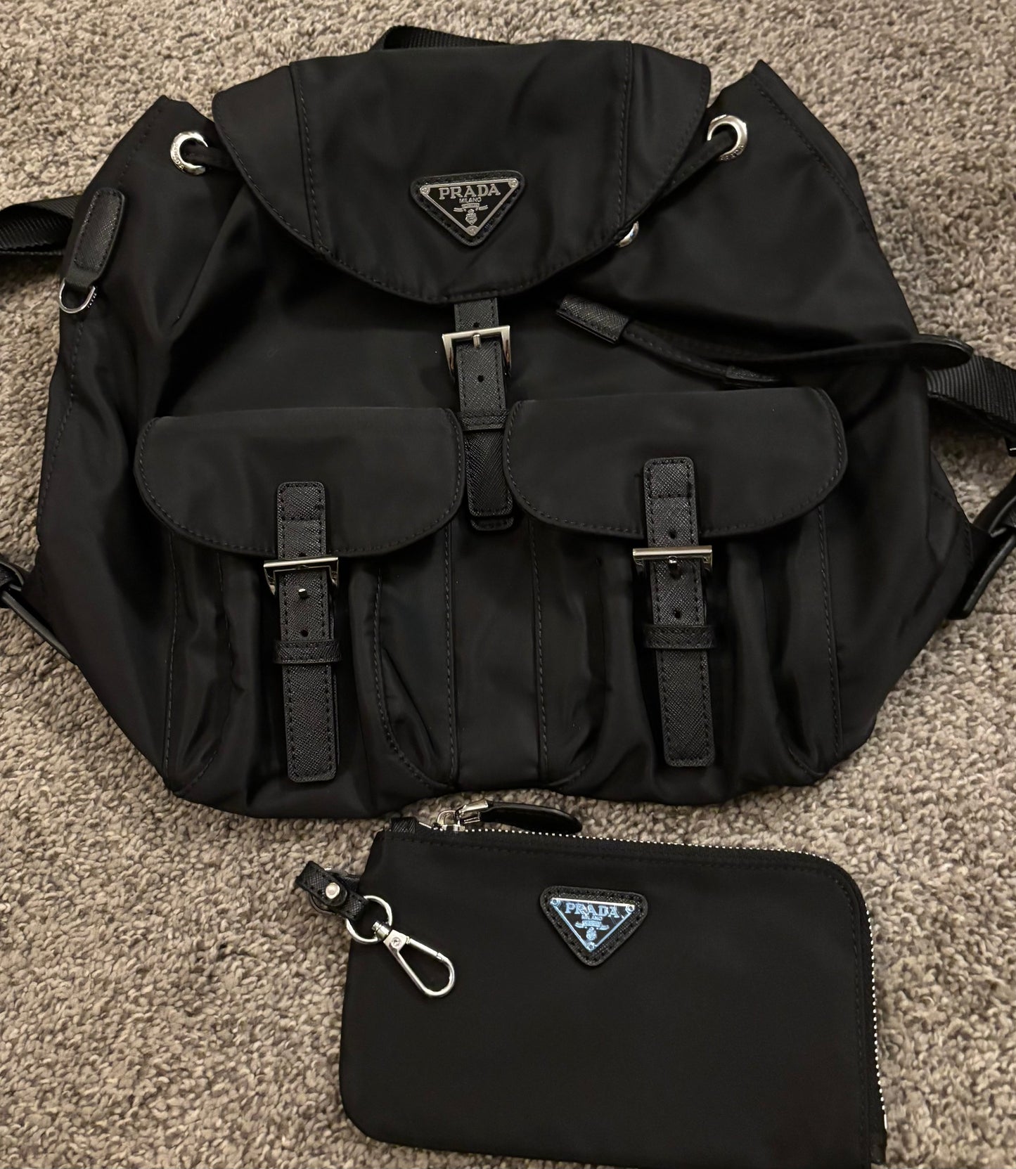 Prada Black Nylon Backpack 2308
