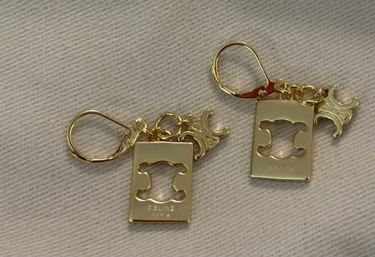 Celine Gold Dangle Earrings