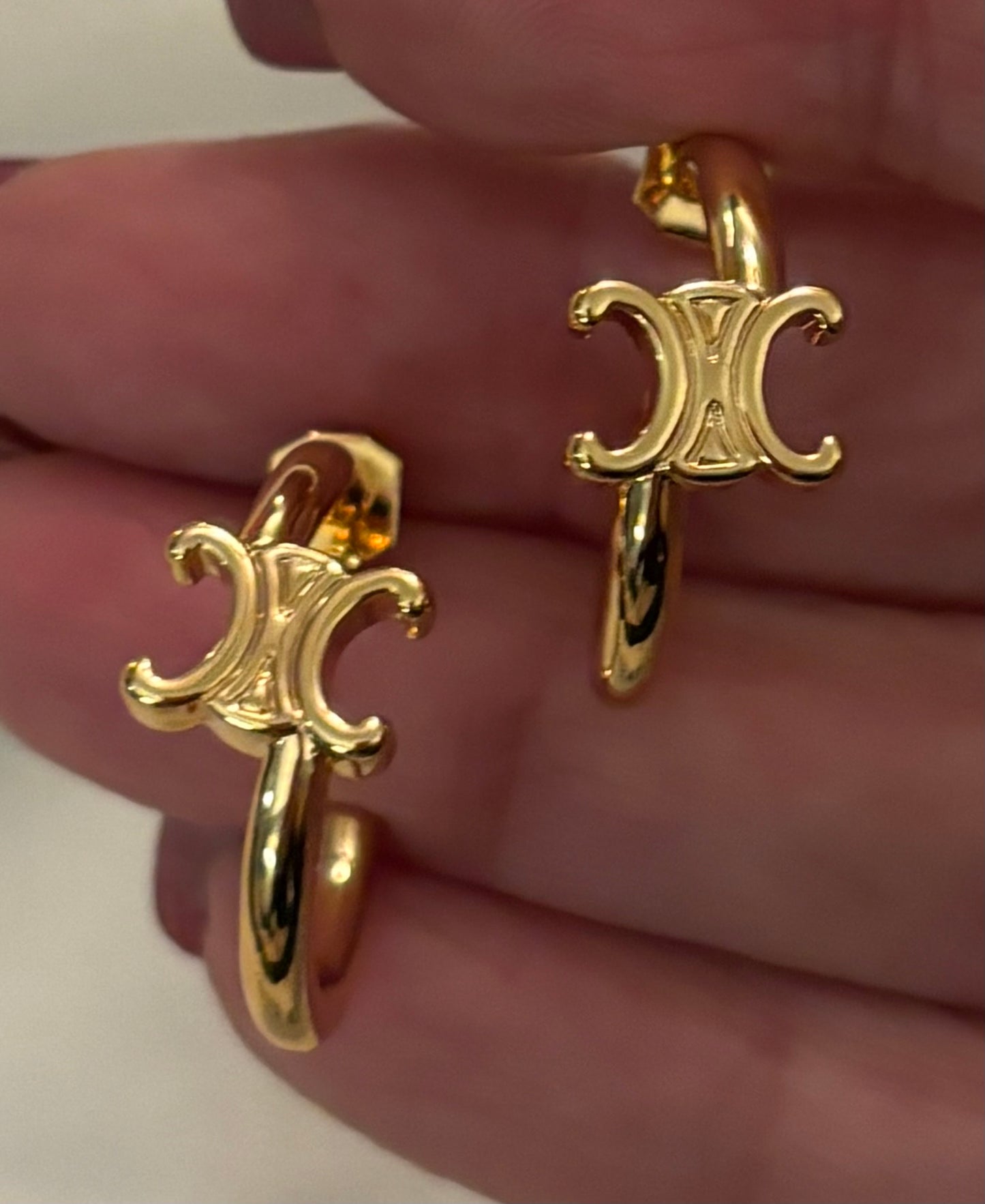 Celine Gold Hoop Earrings