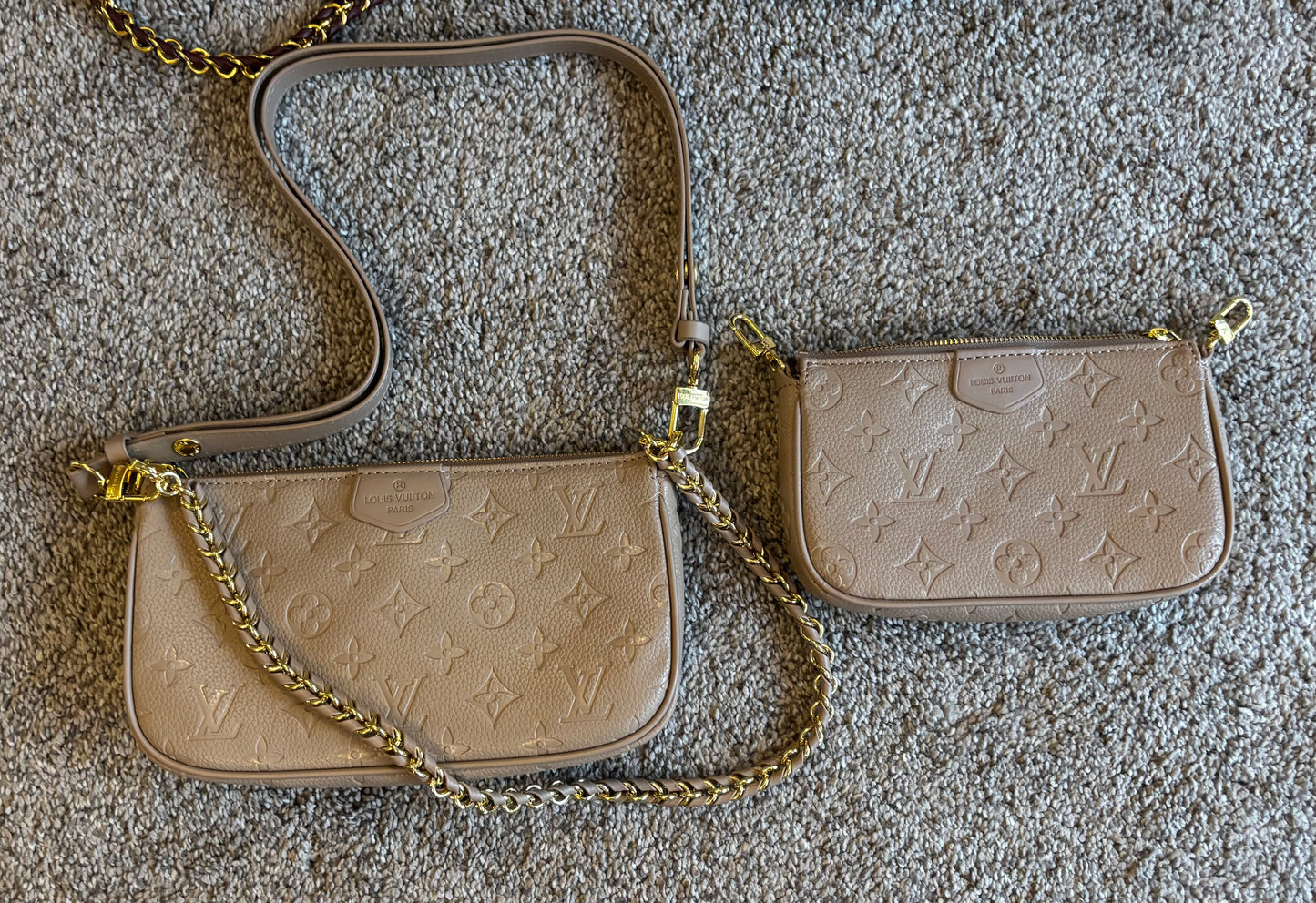 LV Tan 2pc Set Shoulder/Crossbody