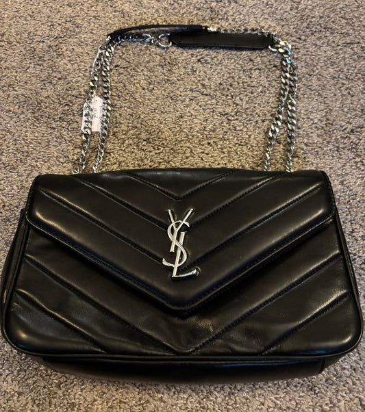 YSL Black/Silver Hardware Shoulder/Crossbody