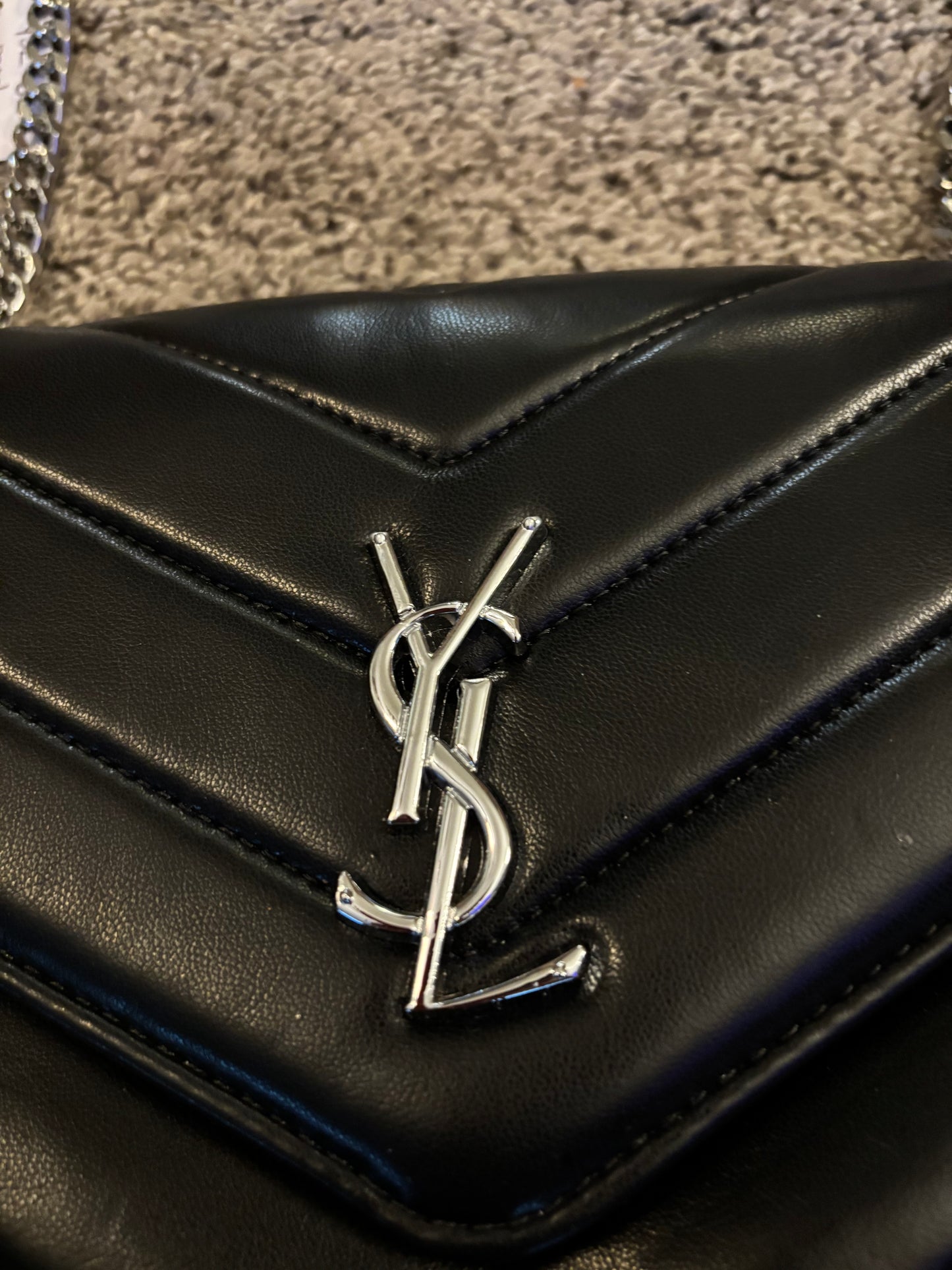 YSL Black/Silver Hardware Shoulder/Crossbody