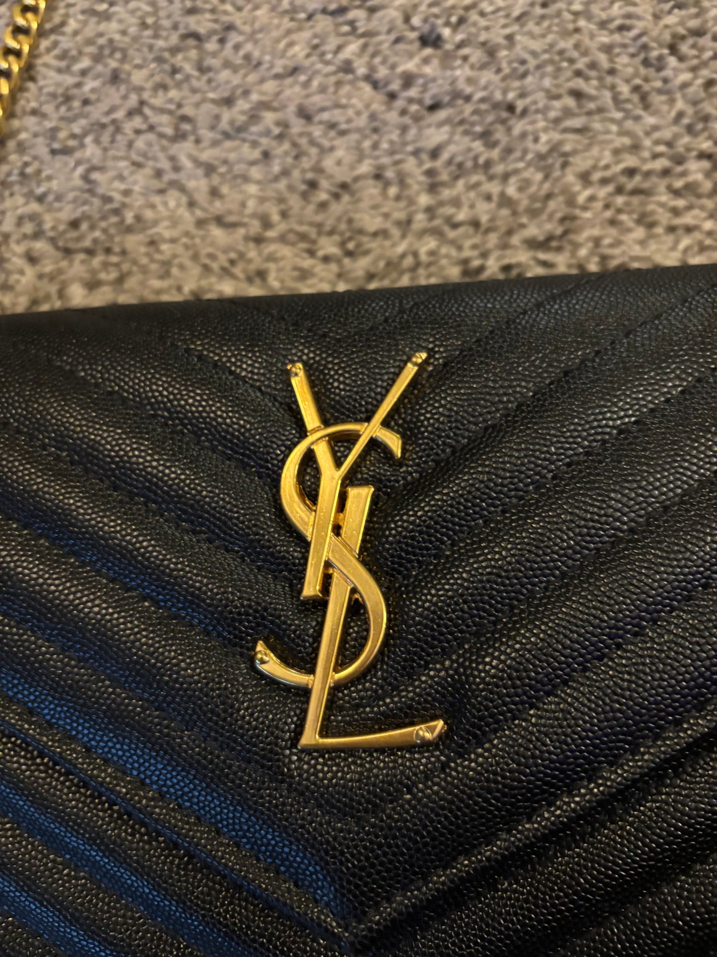 YSL Black Crossbody Gold Hardware 2325