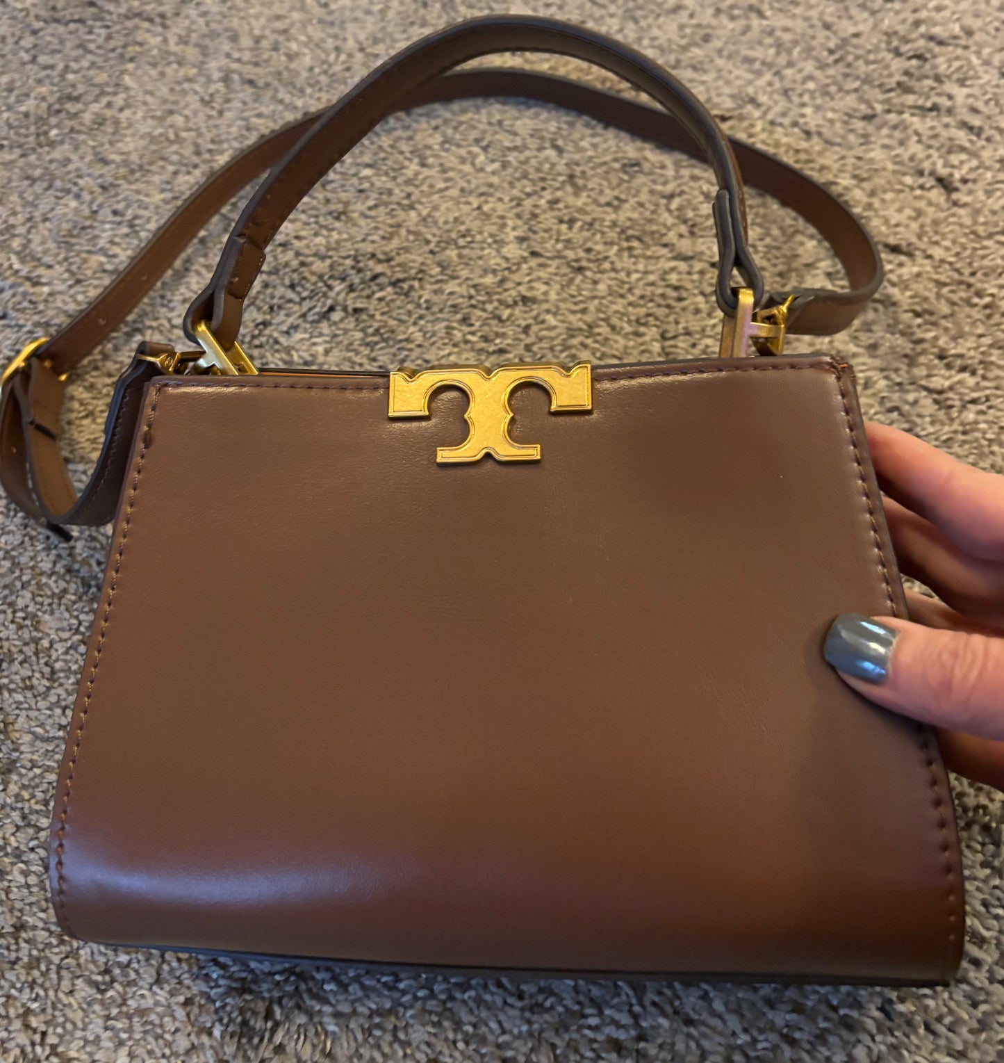 Tory Burch Brown Crossbody Gold Hardware 2327