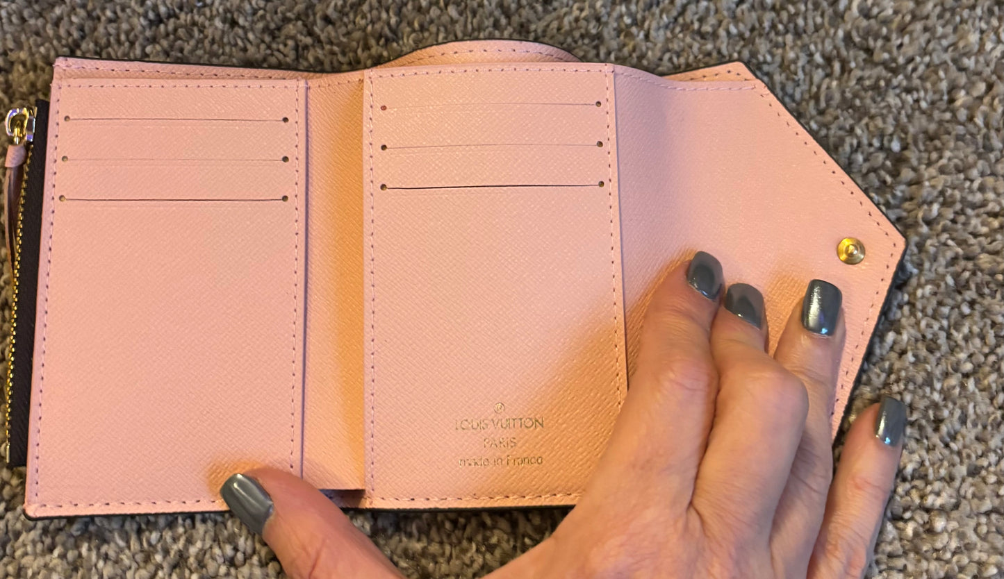 LV Small Mono Wallet Pink Interior