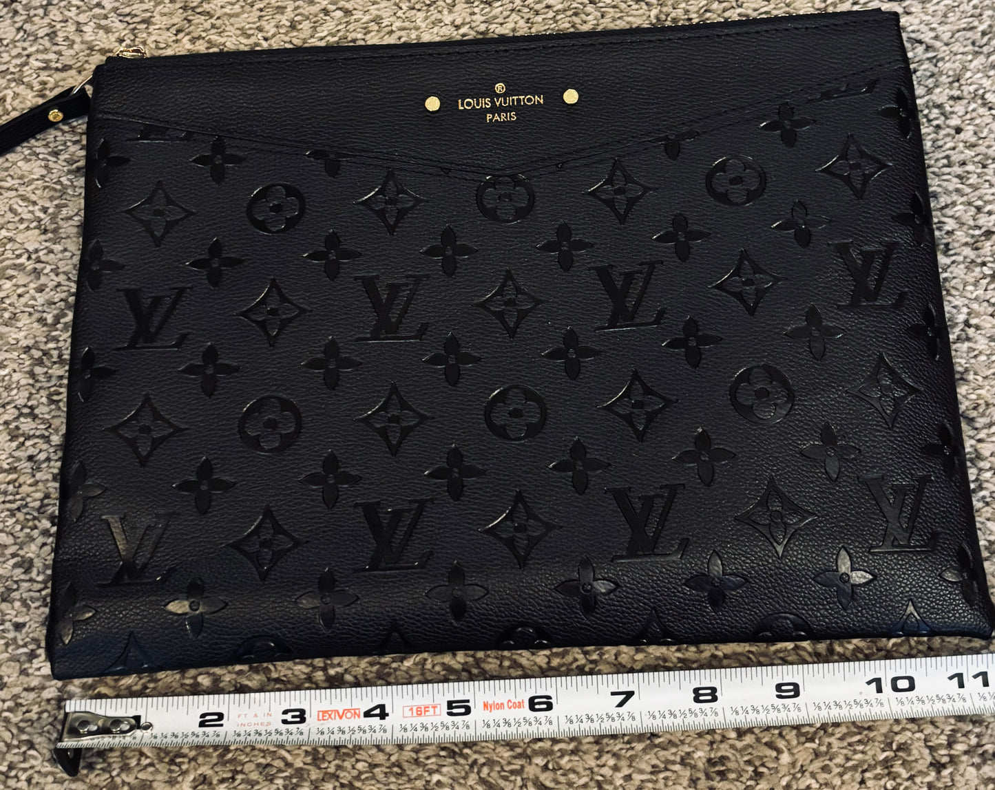 LV Large Black Clutch 2331