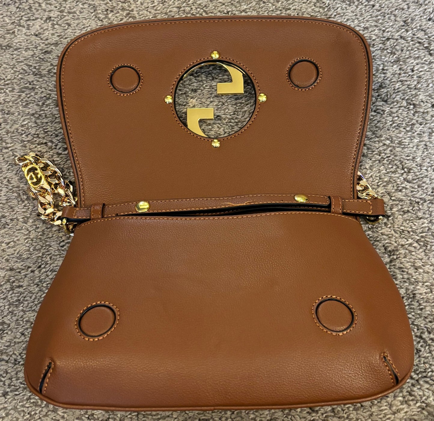 Gucci Brown Clutch Shoulder Bag/Crossbody Gold Hardware