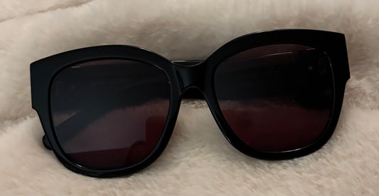 YSL Black Sunglasses Gold Trim