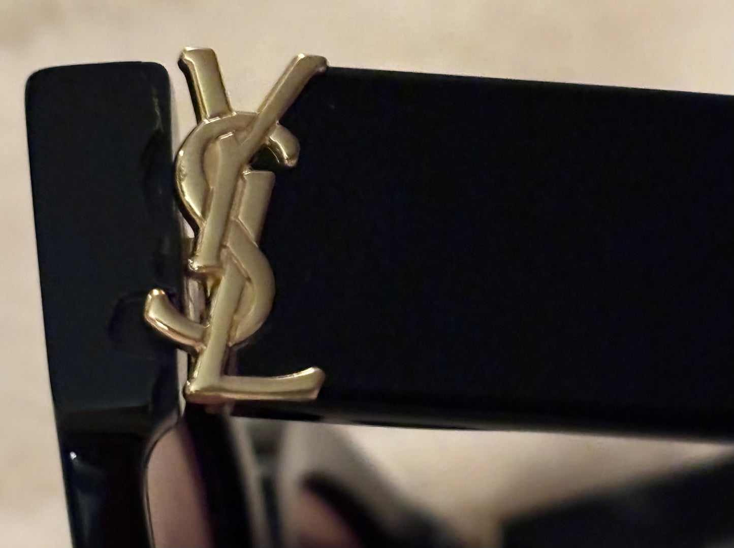 YSL Black Sunglasses Gold Trim