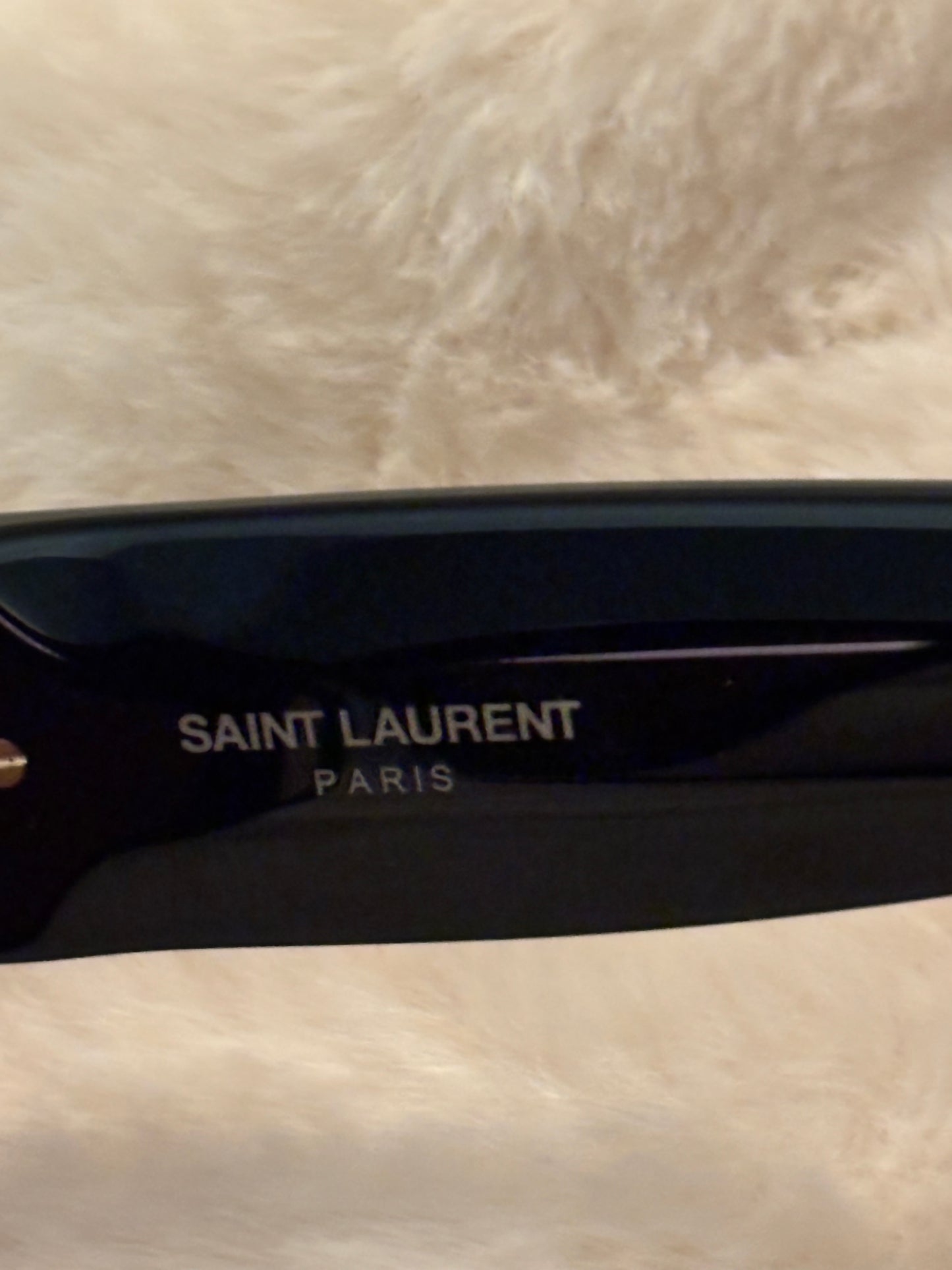 YSL Black Sunglasses Gold Trim