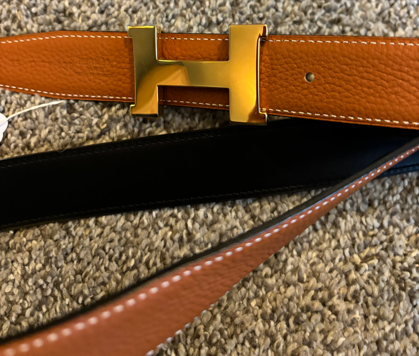 Hermes H Belt Reversible Brown/Black fits 27-29"