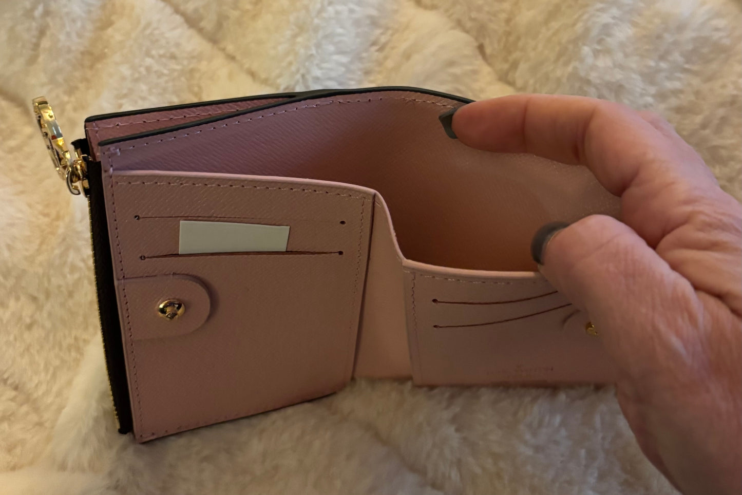 LV Mono Wallet Pink Interior 2337