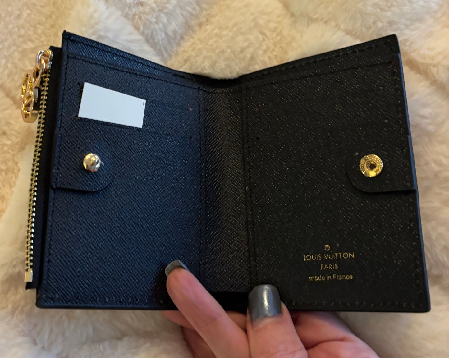 LV Mono Wallet Black Interior 2338