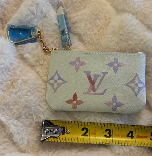 LV White/Pastel Key Pouch 2342