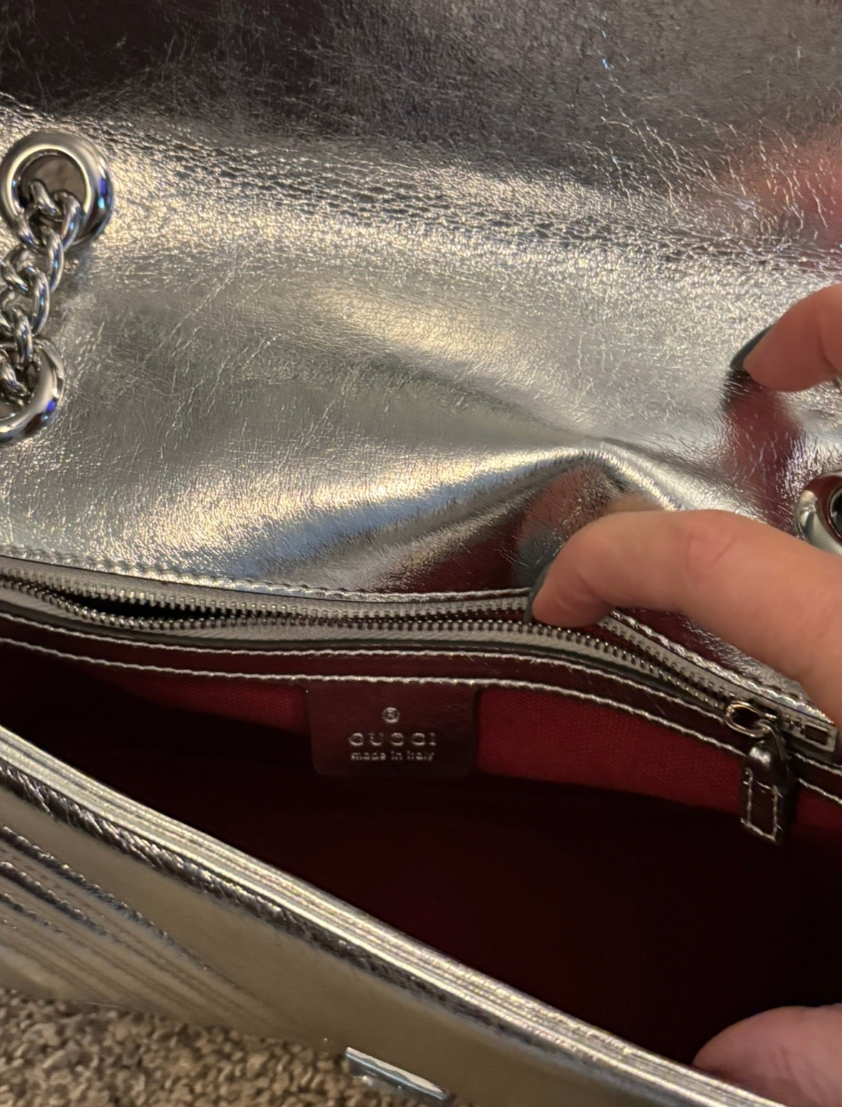 Gucci Silver Shoulder Bag/Crossbody 2349