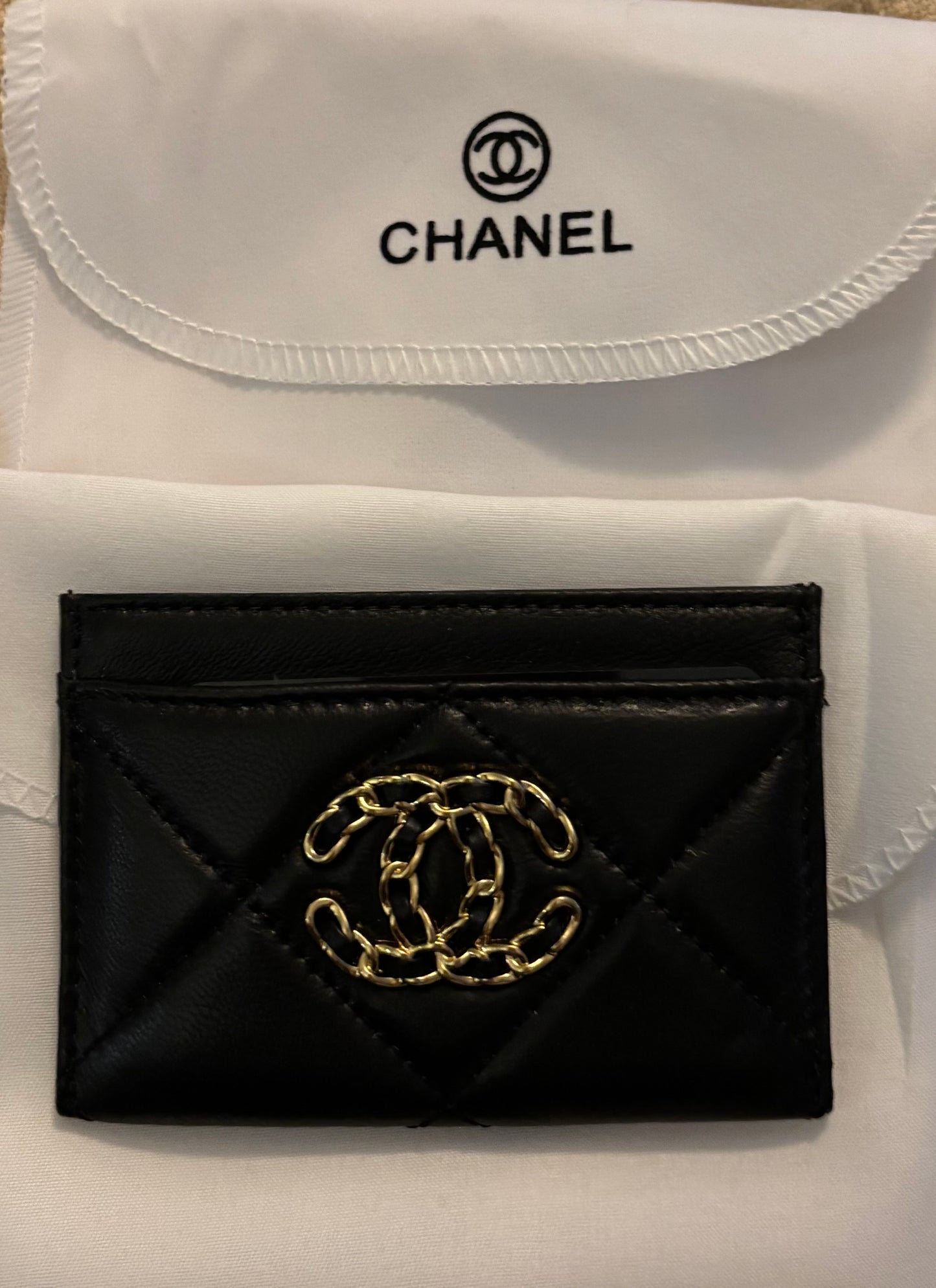 Chanel Black Leather Cardholder 2358