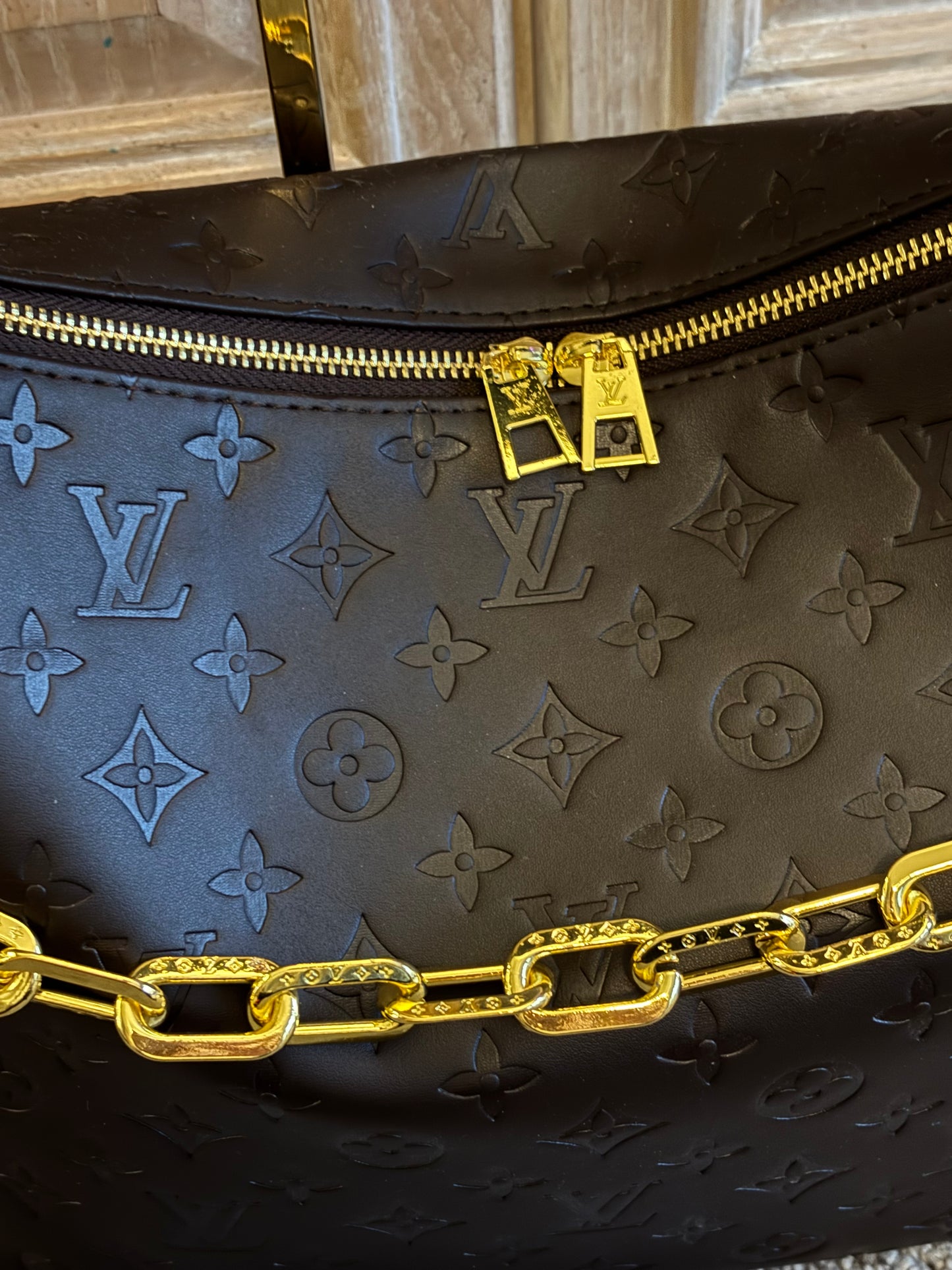 LV Dark Brown Hobo Coussin Gold Hardware 2362