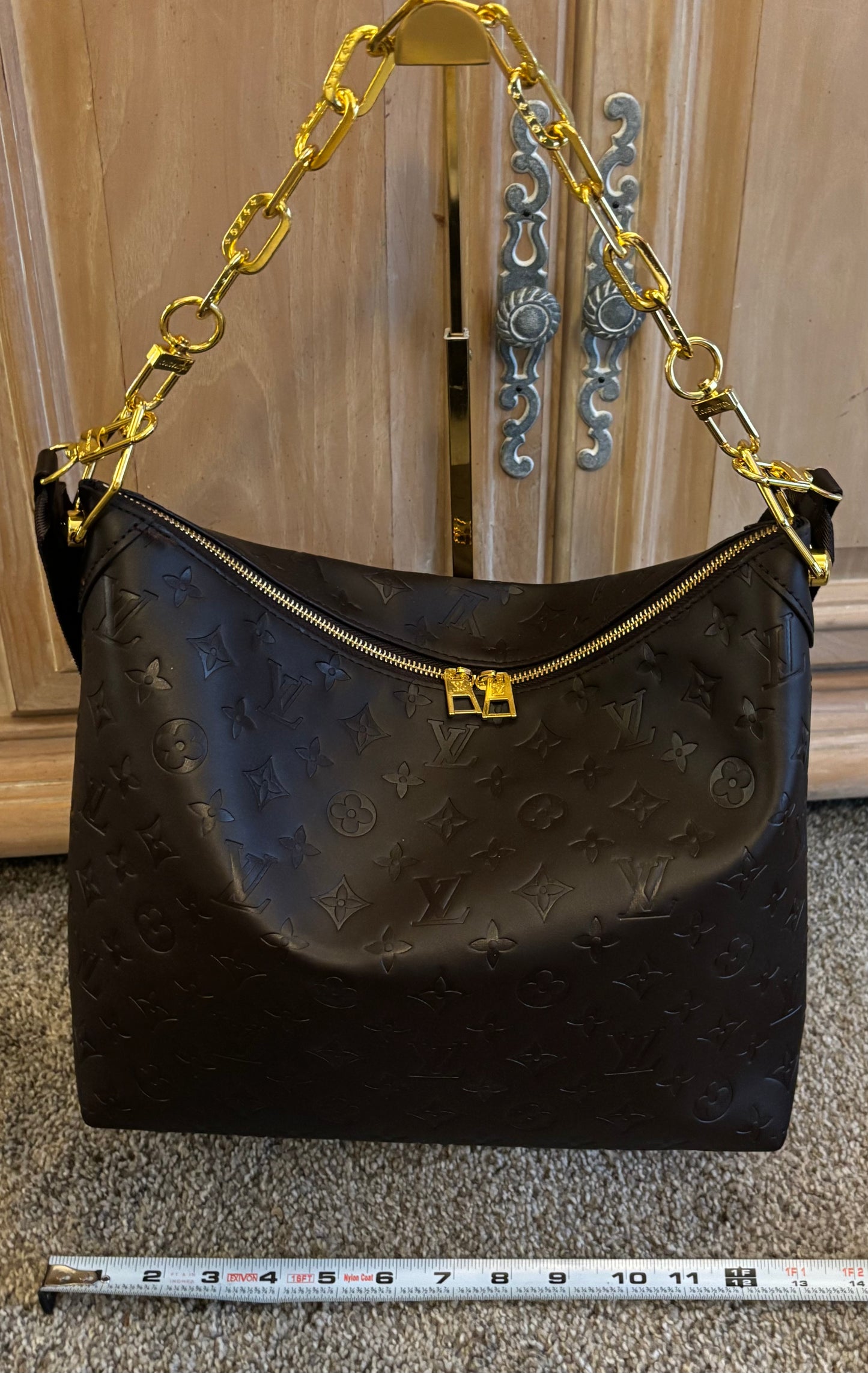 LV Dark Brown Hobo Coussin Gold Hardware 2362