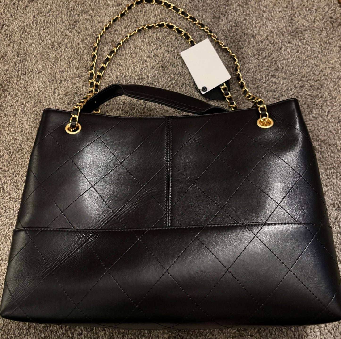 Chanel Large Black Leather Gold Hardware 2381