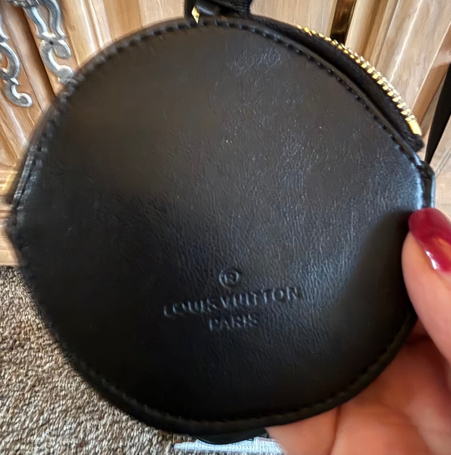 LV New Wave Pochette Black Leather 2383