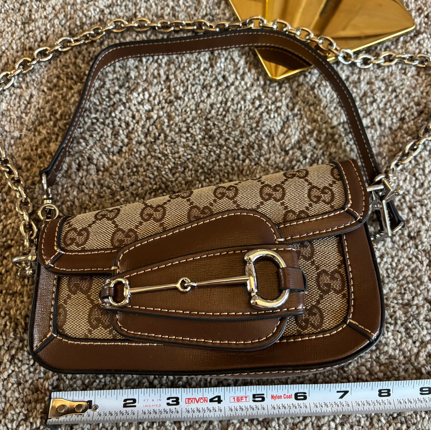 Gucci Brown Small Hores bit Shoulder 2 Straps 2376