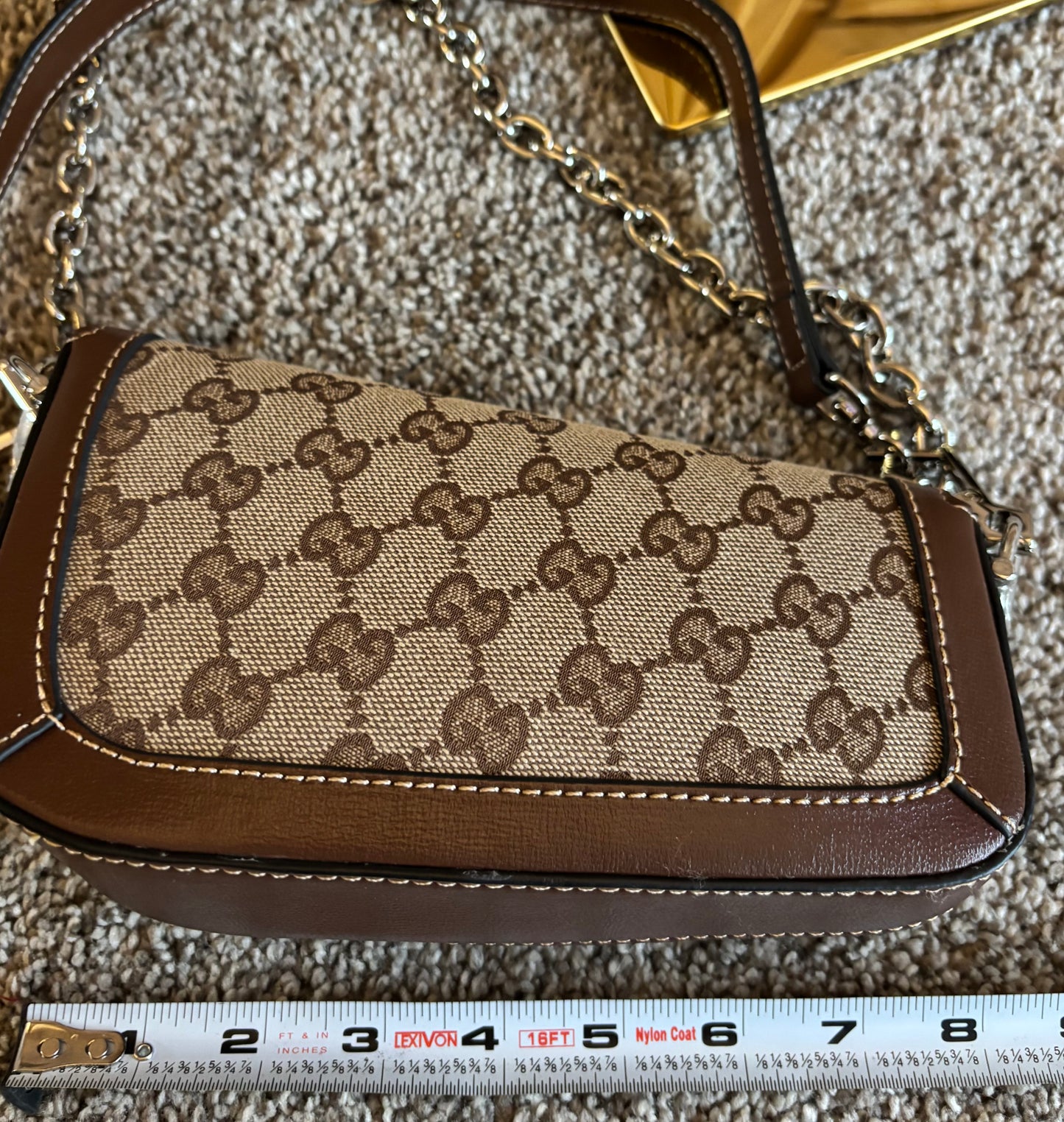 Gucci Mono Horse bit Shoulder Bag