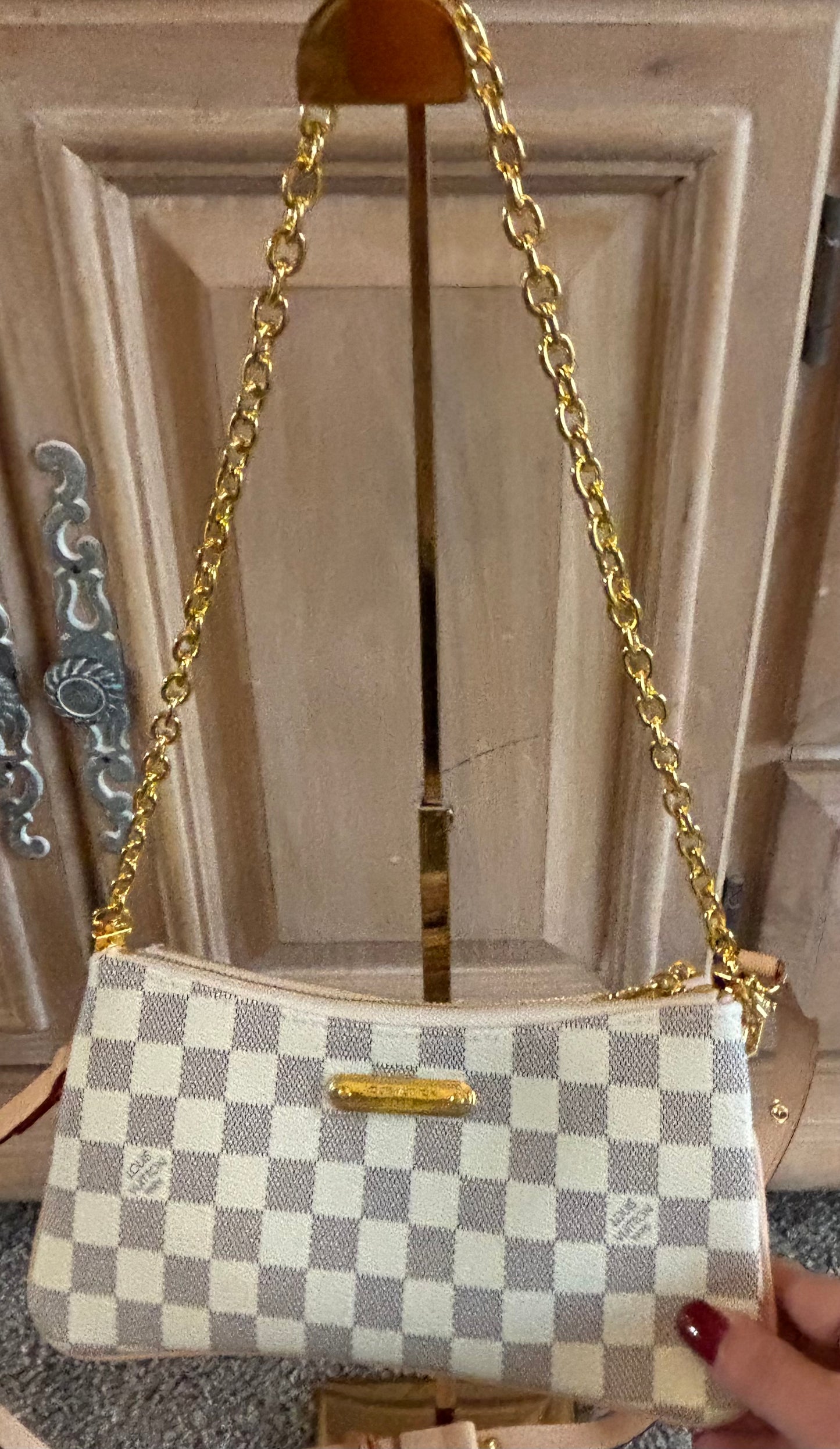 LV Pochette Liv Damier Double Zip 2374