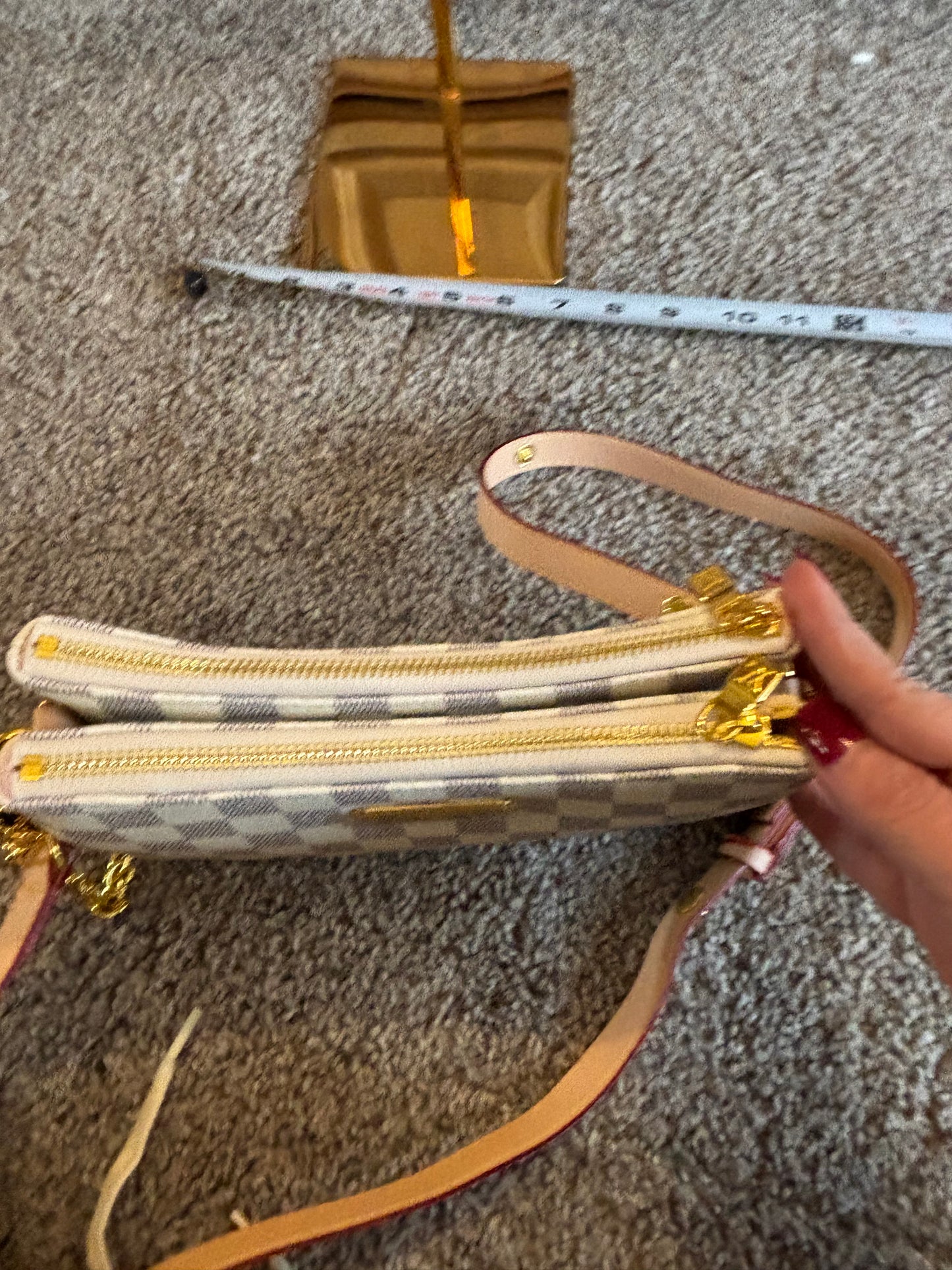 LV Pochette Liv Damier Double Zip 2374