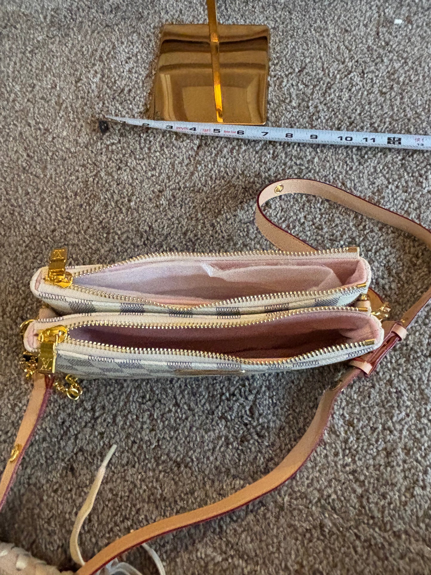 LV Pochette Liv Damier Double Zip 2374
