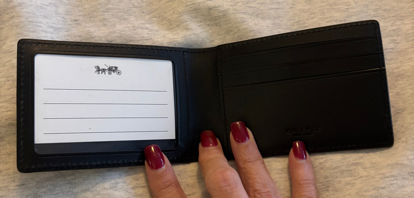 Coach Black Wallet Black Interior 2379