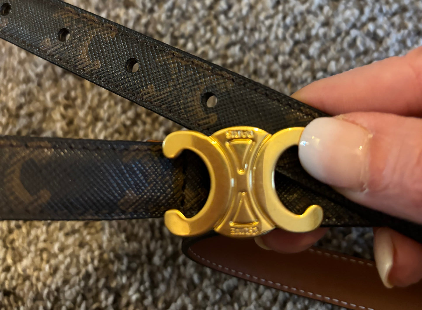 Celine Thin Belt Gold Hardware size 29-31" 2387