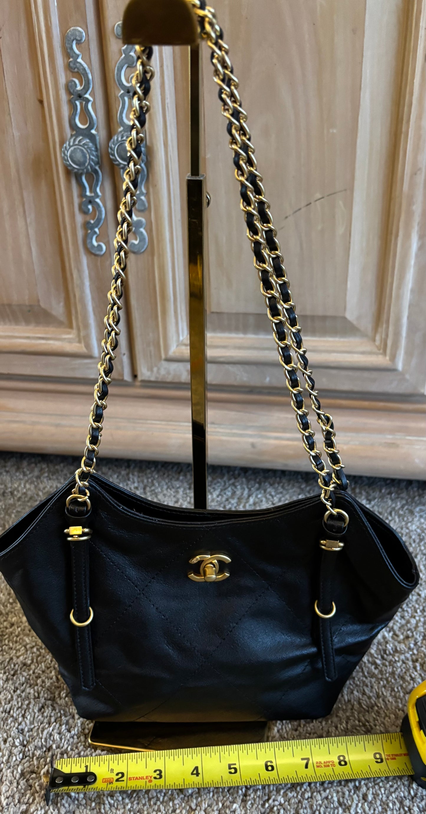 Chanel Small Black Leather Shoulder Bag 2388