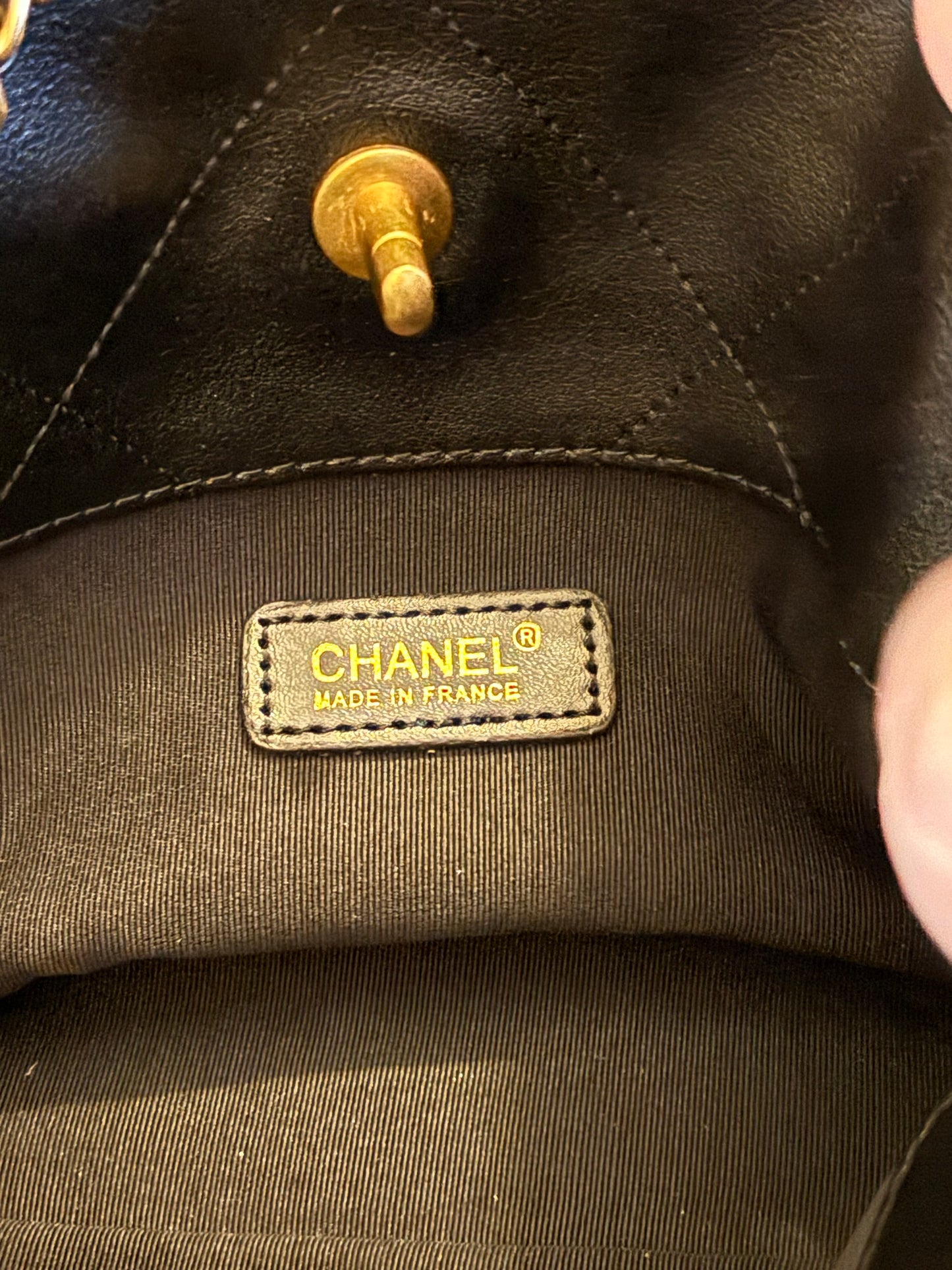 Chanel Small Black Leather Shoulder Bag 2388