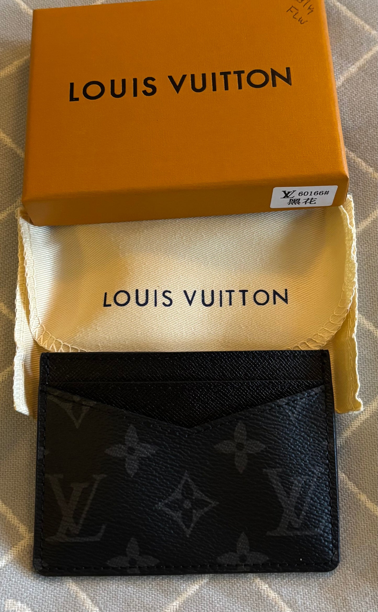 LV Black Mono/Black Card Holder 2405