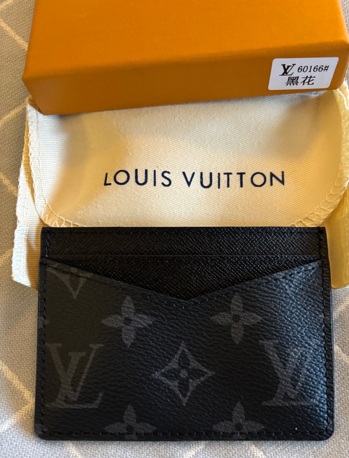 LV Black Mono/Black Card Holder 2405