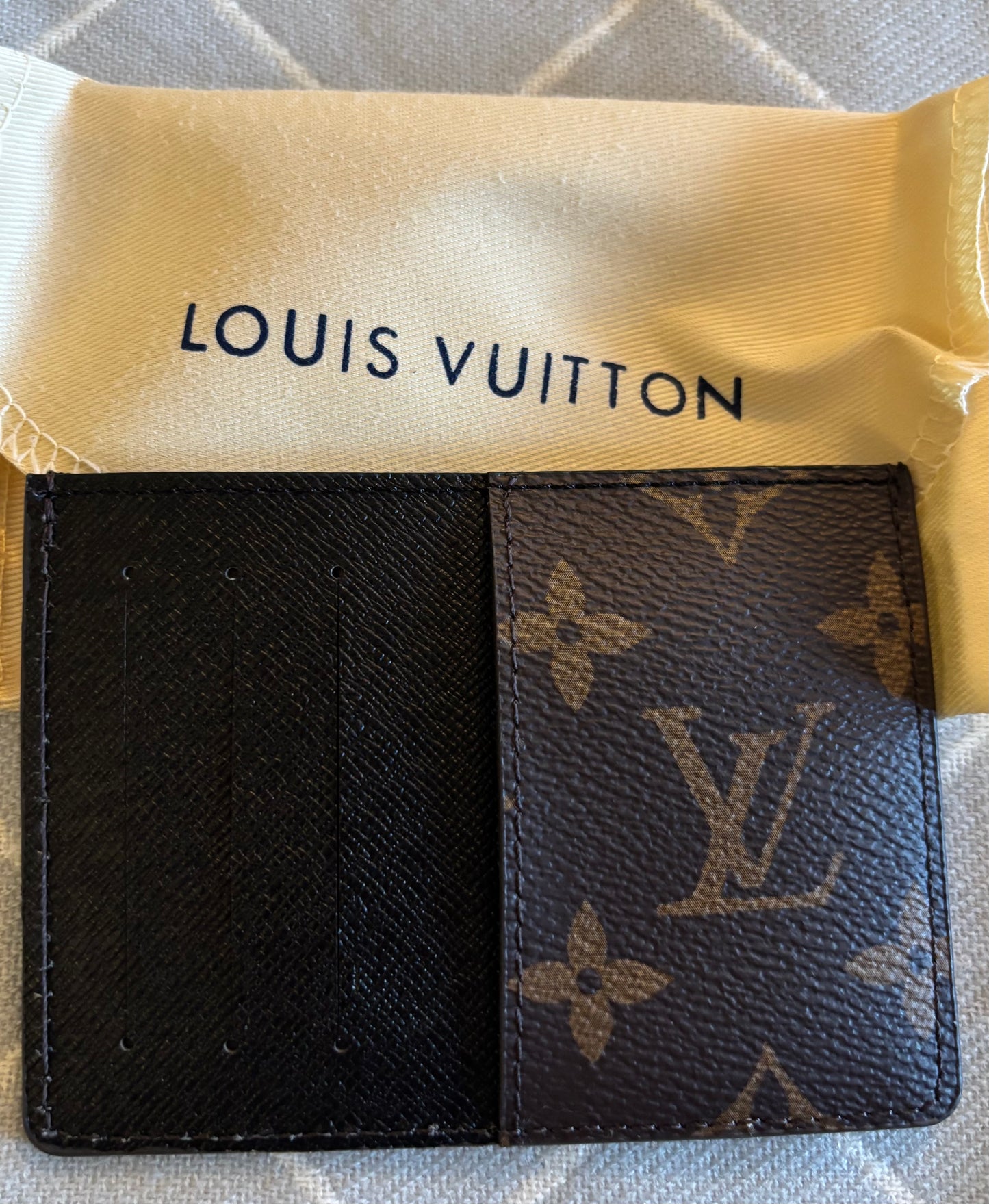 LV Brown Mono/Black Cardholder 2404