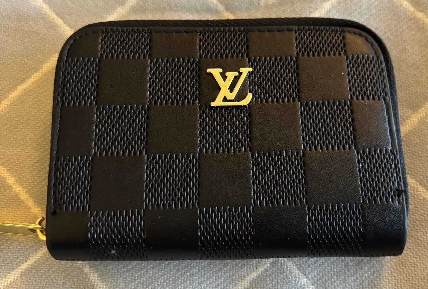 LV Black Zippered Wallet/Card Holder 2400
