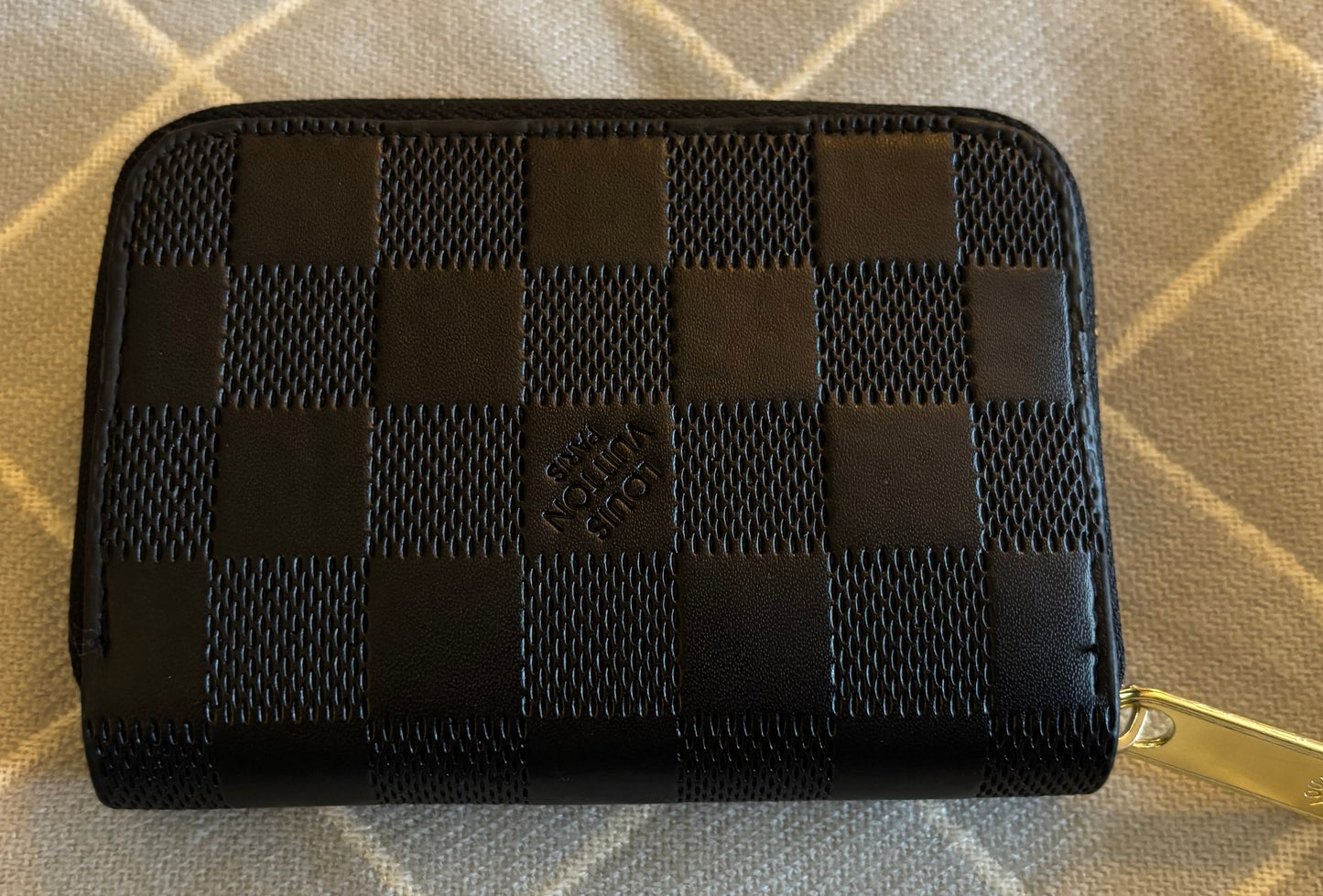 LV Black Zippered Wallet/Card Holder 2400