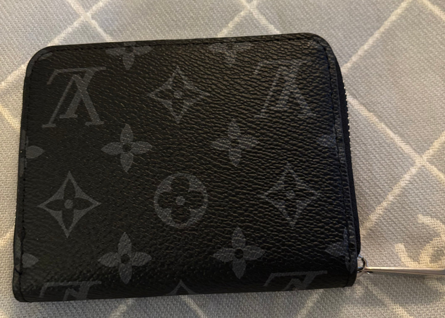 LV Black Mono Zippered Wallet 2408