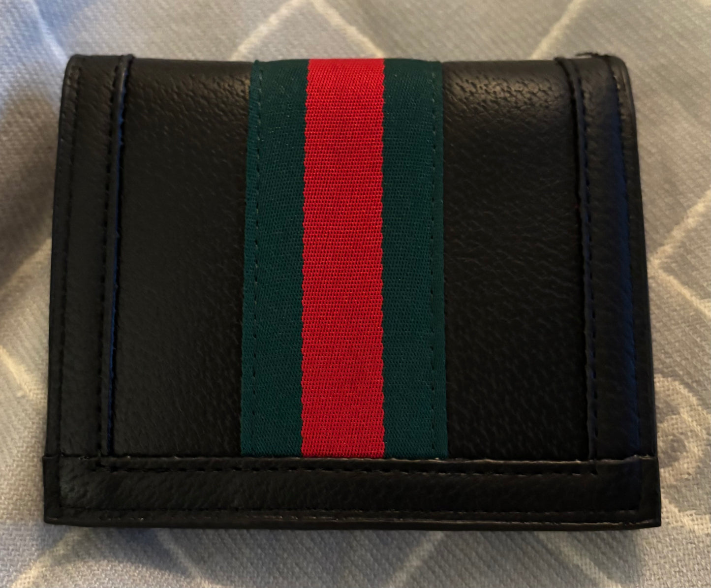 Gucci Black Wallet Green/Red Stripe 2407